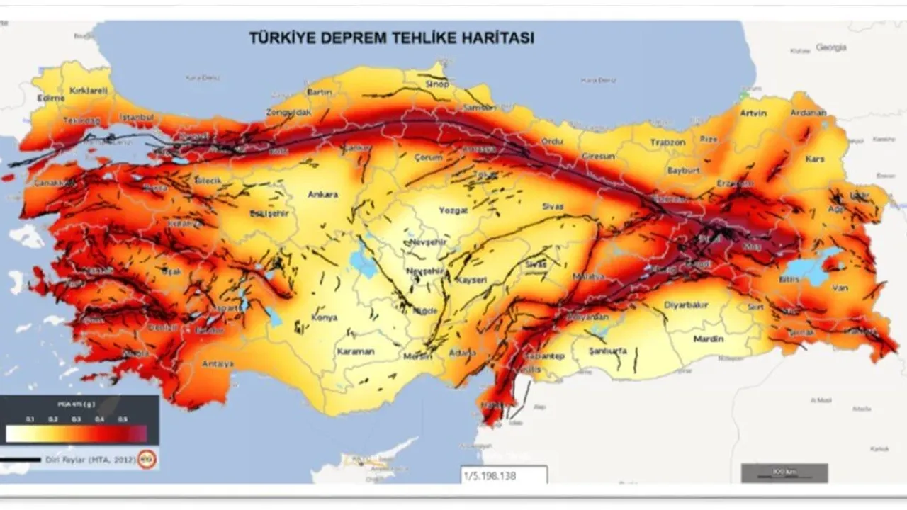 Fay Haritası Güncellendi! Deprem Riski En Yüksek Olan İller ve İlçeler