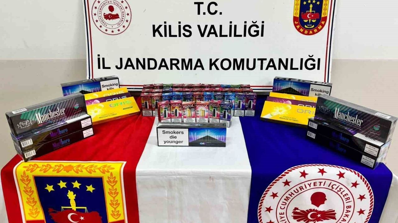 Kilis'te jandarmadan kaçak sigara operasyonu