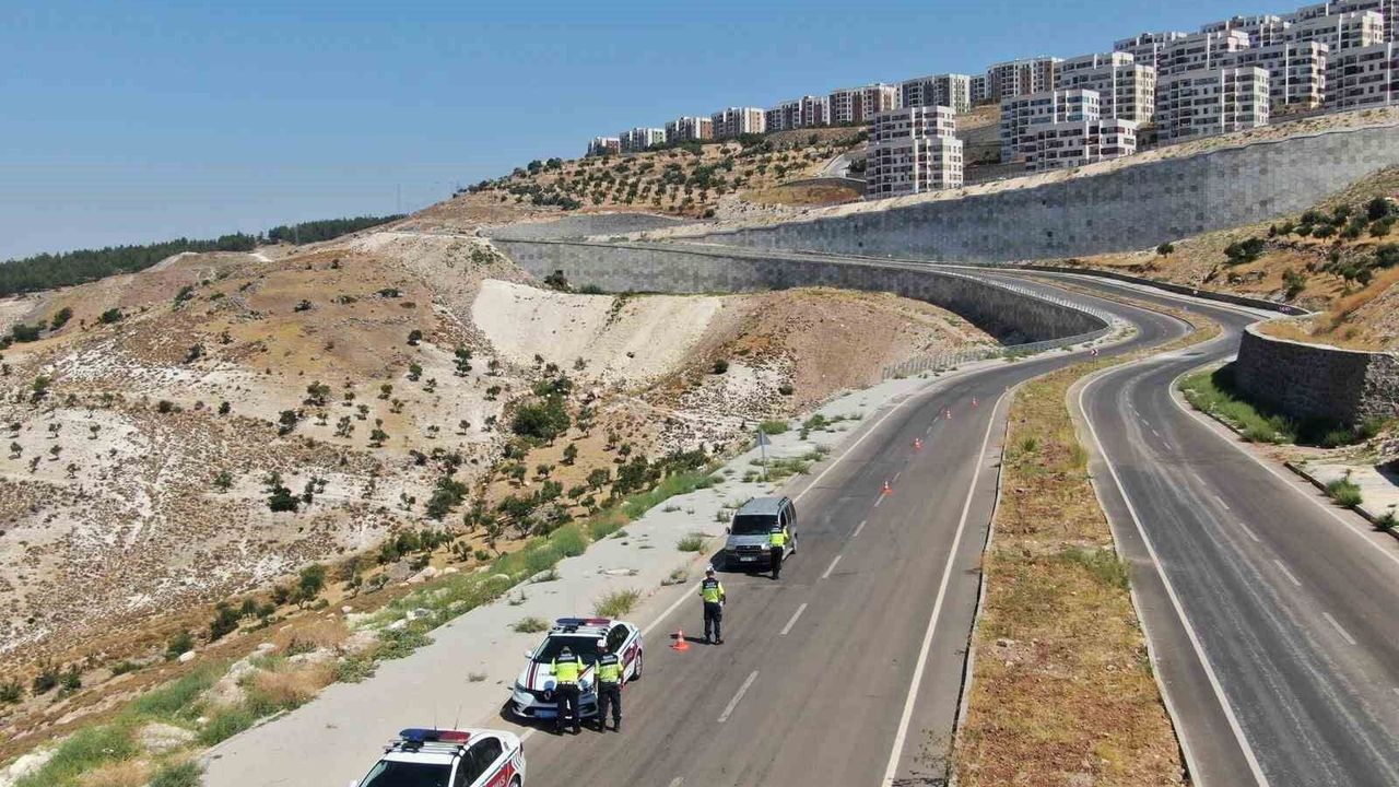 Kilis'te drone ile trafik denetimi yapıldı
