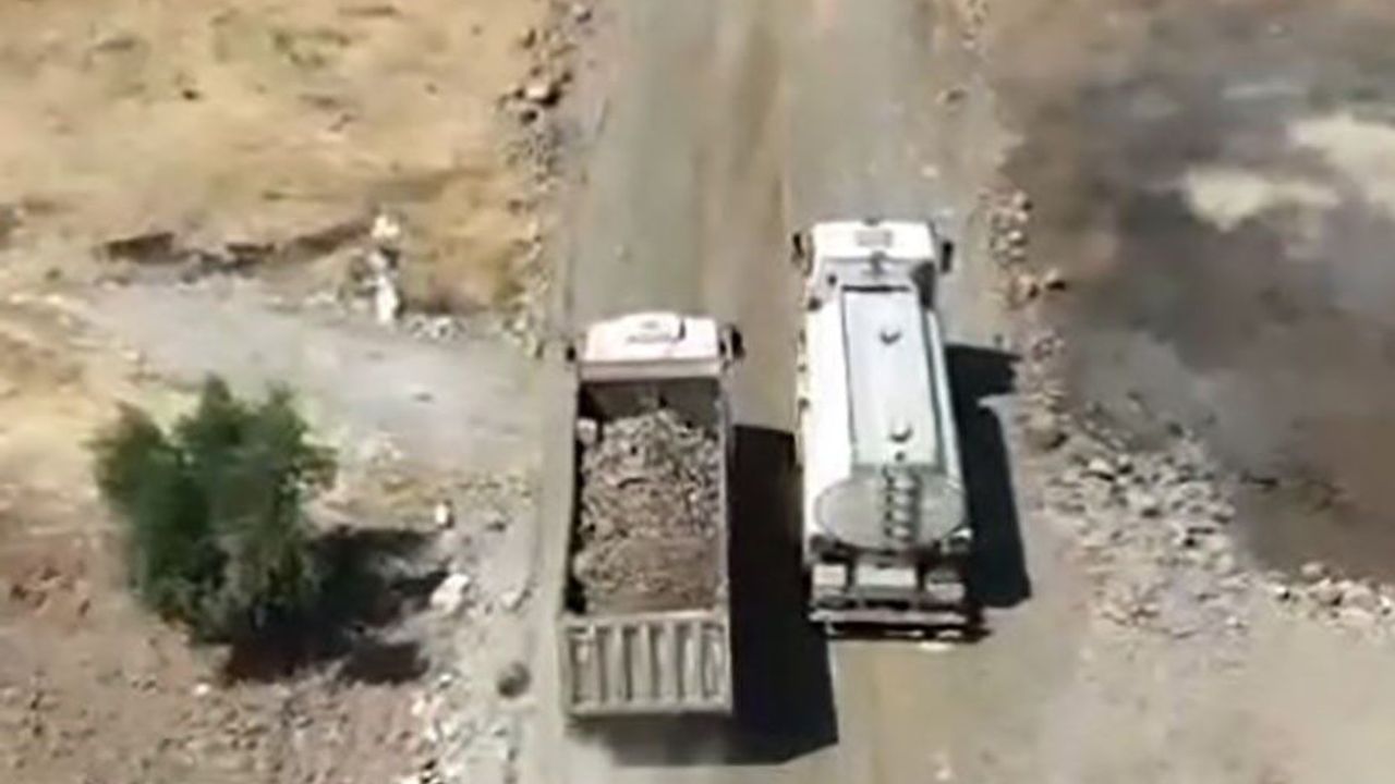 Kilis'teki yol çalışmaları sosyal medyada dikkat çekti