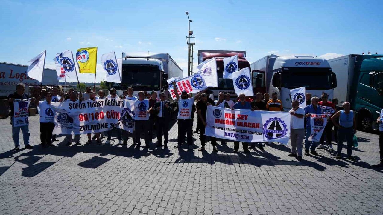 Tır şoförleri Kapıkule’de Schengen vizesi sorununa dikkat çekti