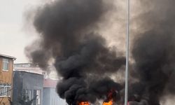 İstanbul - Ataşehir’de panelvan alev alev yandı