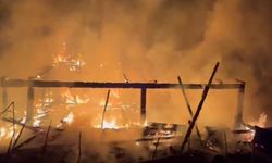 Alevlere teslim olan ahşap ev küle döndü