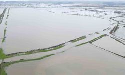 Terme'de ovada su taşkını, yüksekte kar esareti