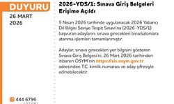 2026 YDS/1: Sınav Giriş Belgeleri Yayınlandı