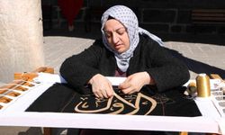 Diyarbakır'da Esma-Ül Hüsna Maraş işlemeleri Ulu Cami'de sergilendi