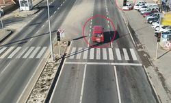 Kırşehir'de dron destekli kırmızı ışık denetimi: 26 saniyede 7 ihlal