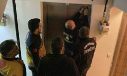 Asansörde sıkışan kadınlara itfaiye ekipleri yetişti