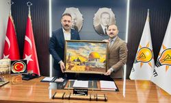 Başkan Çağlayan'a Mescid-i Aksa Tablosuyla Anlamlı Ziyaret