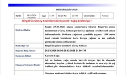 Bingöl İçin Meteorolojiden Şiddetli Yağış İhtimali Açıklaması