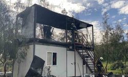 Bodrum'da Konteynerde Yangın Meydana Geldi