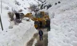 Çatbayır Mahallesi'ndeki çığ temizlendi