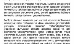 Devegeçidi Barajı'nda Su Bırakma İşlemleri Başladı