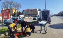 Edirne'de Kırmızı Işıkta Geçen Yaya Trafik Kazası Geçirdi