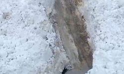 Hizan'da Karbastı Köyü Yoluna Çığ Düştü