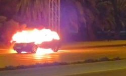 Kartal'da hareket halindeki araçta yangın çıktı