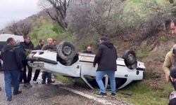 Kontrolünü Kaybeden Araç Takla Attı