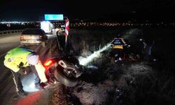 Motosiklet Kazasında Dayı ve Yeğen Yaralandı