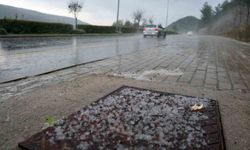 Muğla'da ani dolu yağışı