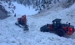 Şırnak'ta çığ nedeniyle kapanan köy yolunu açmak için ekipler seferber oldu