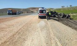 Şırnak'ta devrilen araçta sürücü yaralandı