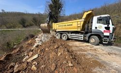 Tahirli ve Kalkın Köyleri Grup Yolundaki Heyelan Çalışmaları Sonuçlandı