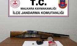 Tekirdağ'da izinsiz av tüfeği ve uyuşturucu madde bulundu