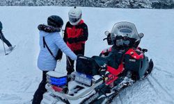 Uludağ'da kayakçılara jandarmadan destek hizmeti