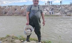 10 yıl aradan sonra Kufi Çayı'nda balık avı yapıldı
