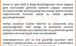 Adana'da su taşkınları için uyarı