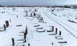 Ahlat'ta nisan karıyla tarihi mekanların güzelliği