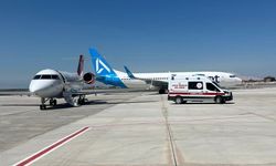 Ambulans uçak Van'dan Ankara'ya iki çocuk hasta taşıdı