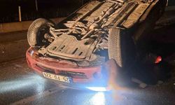 Aşkale'de korkutan kaza: Direksiyon hakimiyetini kaybeden otomobil karşı şeride uçtu