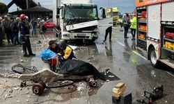 Beton Direk Altında Kalan Bisikletli Hayatını Kaybetti