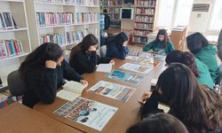 Bozdoğan'da öğrenciler kütüphane deneyimi yaşadı