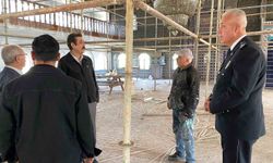 Bozyazı'da camide yangın sonrası onarım çalışmaları sürüyor