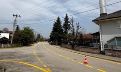 Çalıcuma Köyü yol çizgileri yenilendi
