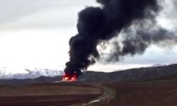 Çiftlik inşaatında alevler yükseldi: Dumanlar gökyüzünü sardı