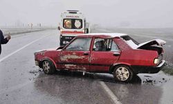 Çorum'da otomobil kaza yaptı: 1 yaralı