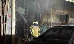 Diyarbakır'da oto tamir dükkanında yangın meydana geldi