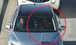 Dronu gören sürücüler emniyet kemerini taktı