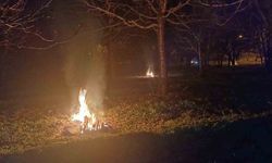 Erzincan'da çiftçiler don tehlikesine karşı nöbet tutuyor