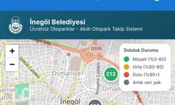 İnegöl'de otopark doluluk oranları cebinize geliyor