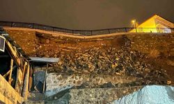 İspir'de heyelan nedeniyle 2 ev tahliye edildi