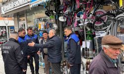 Kaldırım işgallerine Bayburt'ta zabıta müdahalesi