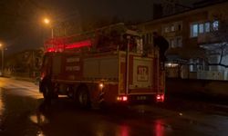 Kedisi mahsur kalan yaşlı kadına itfaiye ekiplerinden yardım