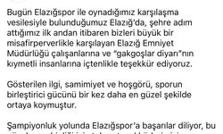 Kepezspor'dan Elazığ'a Anlamlı Teşekkür