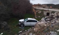 Kontrolden Çıkan Araç Şarampole Uçtu, Sürücü Yaralandı