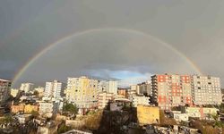 Kurtalan'da yağmur sonrası renk cümbüşü gökkuşağı belirdi