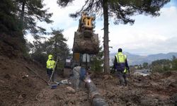 Mersin'de Heyelan Nedeniyle Hasar Gören Su Hattı Yenilendi